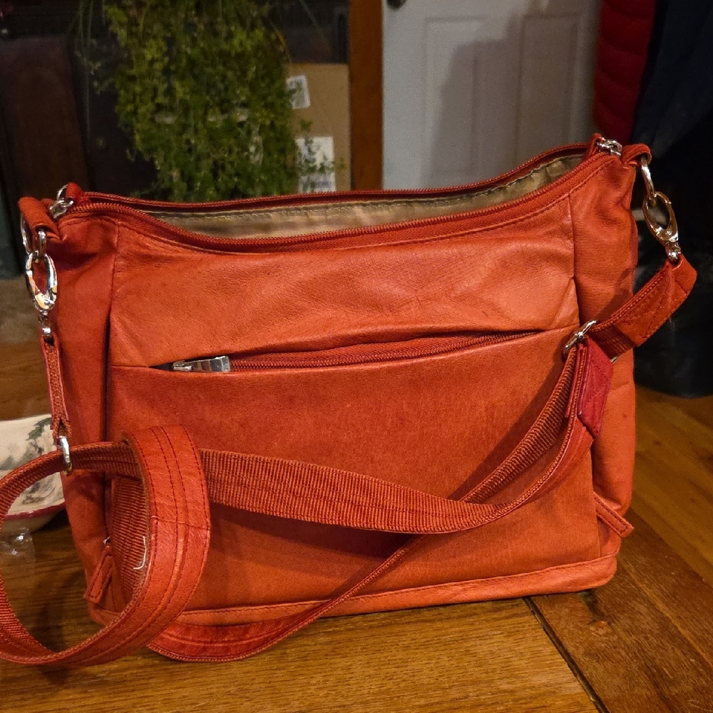 Chic Orange Crossbody Bag